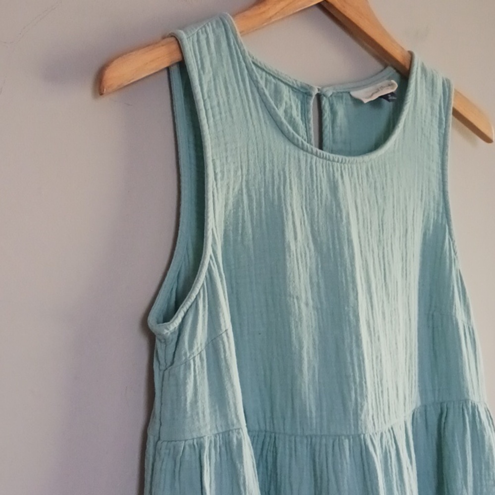Universal Thread Cotton Gauze Turquoise Sleeveless Dress Size M - Picture 10 of 10